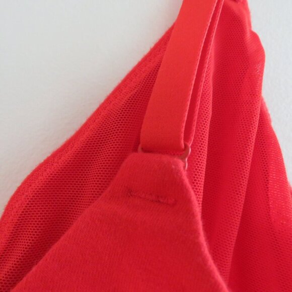 SKIMS Cotton Jersey T Shirt Bra in Ruby Red Underwired - Size 44B - Picture 11 of 14